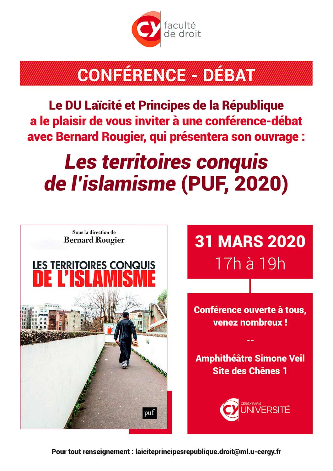 affiche de la conférence de bernard rougier