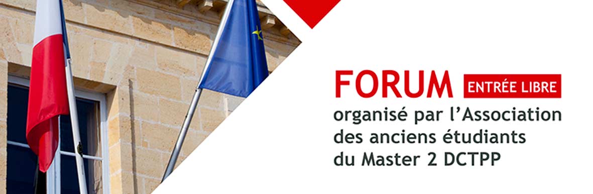 visue du bandeaul du Forum des Métiers 2020 de la faculté de droit CY