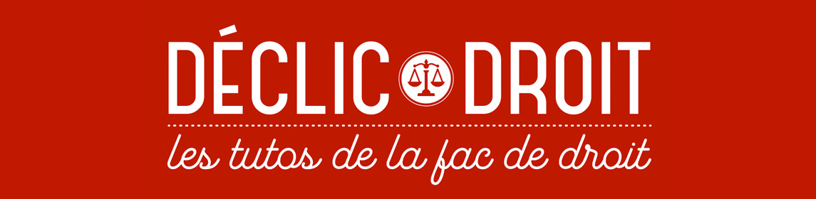 bandeau rouge avec le logo déclic-droit