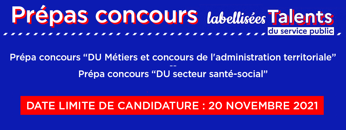 Candidatures Classes Prépa concours fonction publique ! 