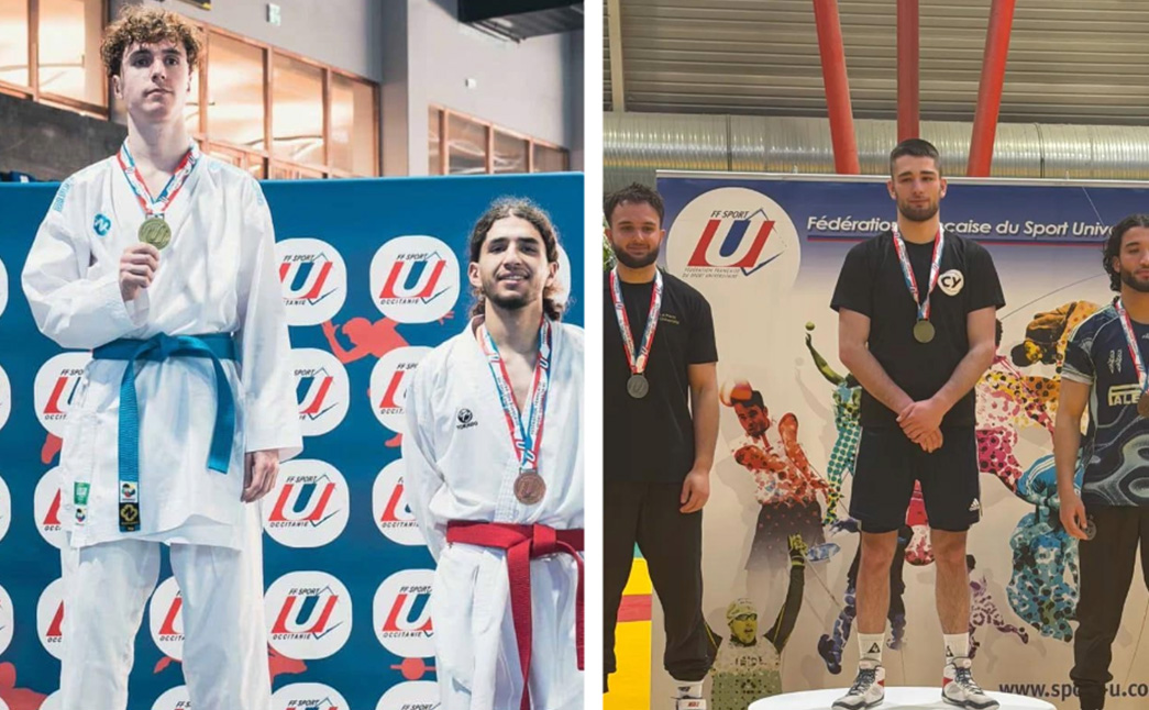 Deux étudiants en droit brillent aux championnats universitaires de lutte et de karaté