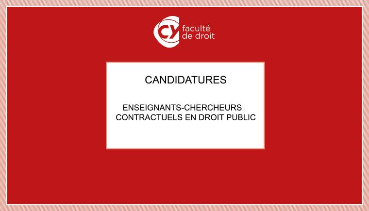 Recrutement : Enseignants-chercheurs contractuels en droit public